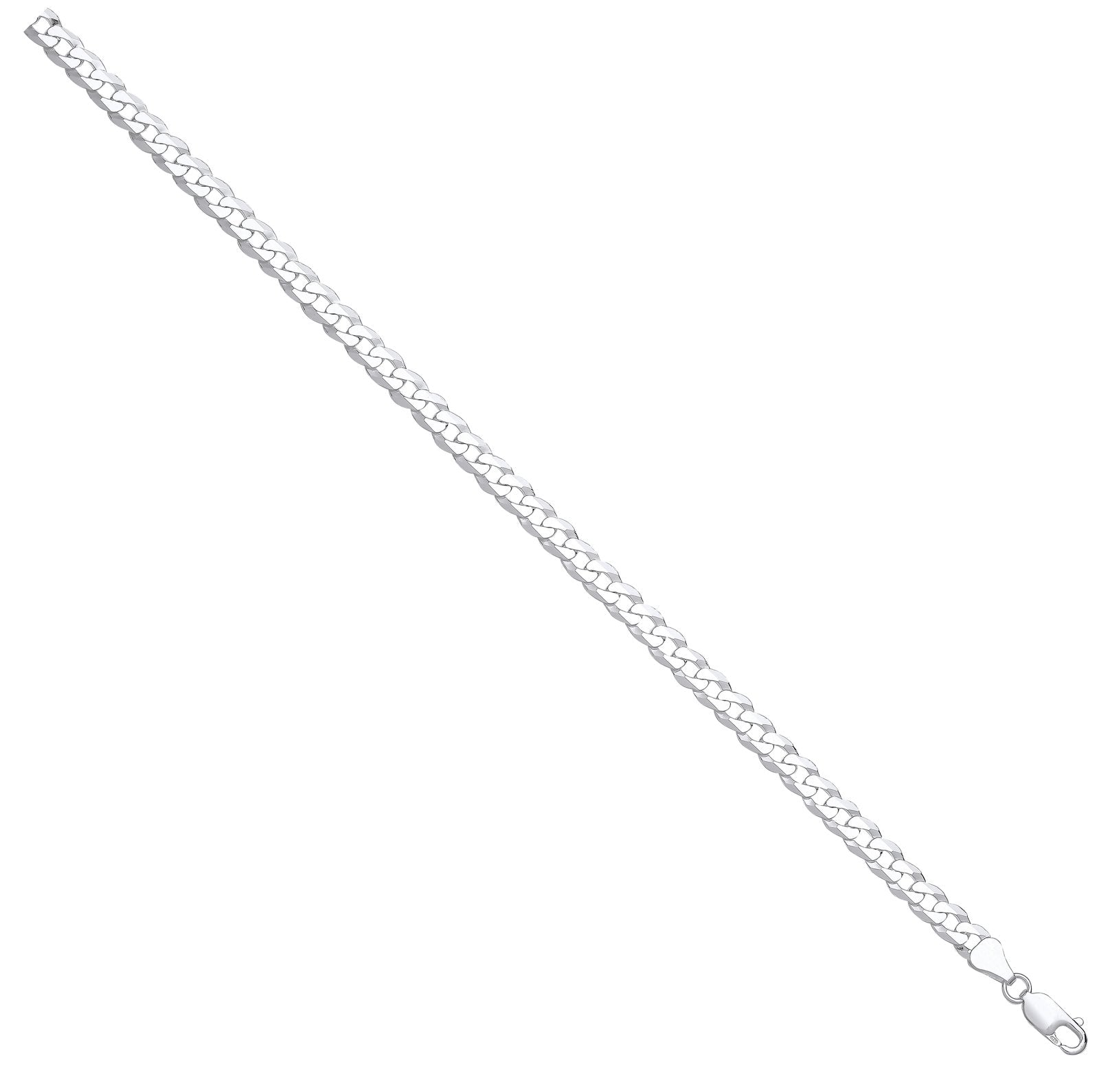 Silver 6.3mm Economy Flat Curb Chain - Fine Necklace - Certified Authentic - Swiss Made – Luxury Jewellery by Imperial