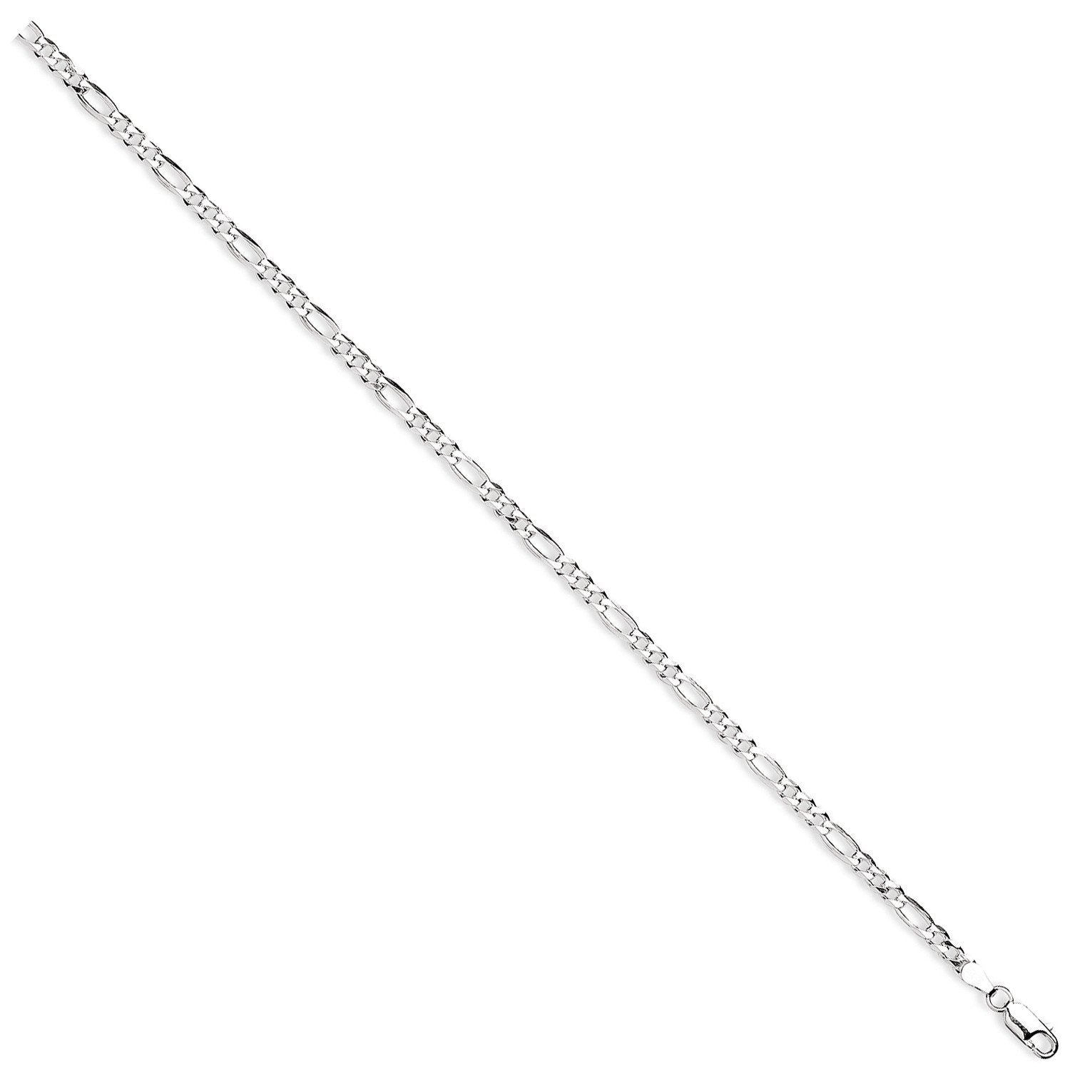 Silver 4mm Figaro Chains/Bracelet - Fine Bracelet - Certified Authentic - Swiss Made – Luxury Jewellery by Imperial Ti
