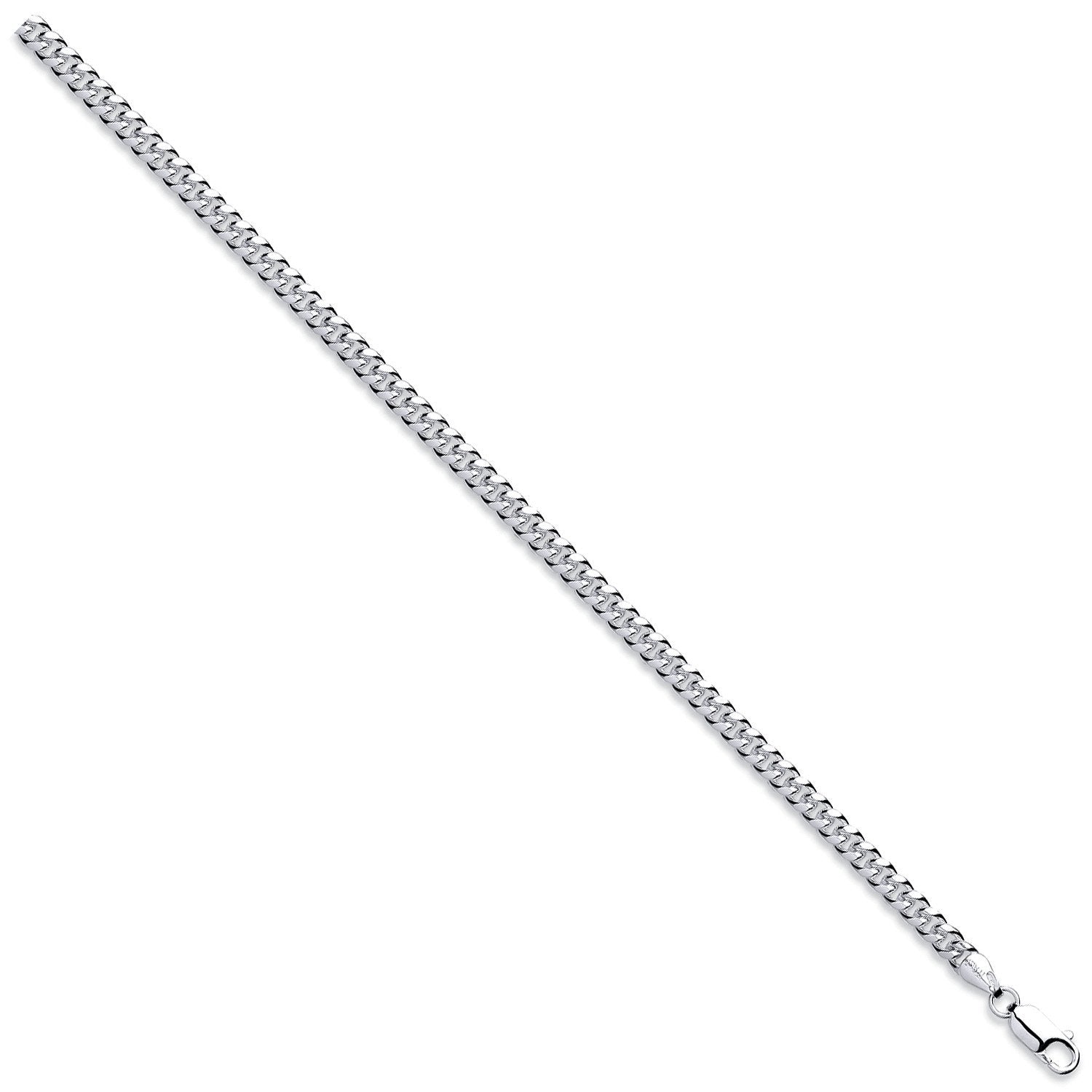 Silver 5mm Dome Cuban Link Chain/Bracelets - Fine Bracelet - Certified Authentic - Swiss Made – Luxury Jewellery by Im