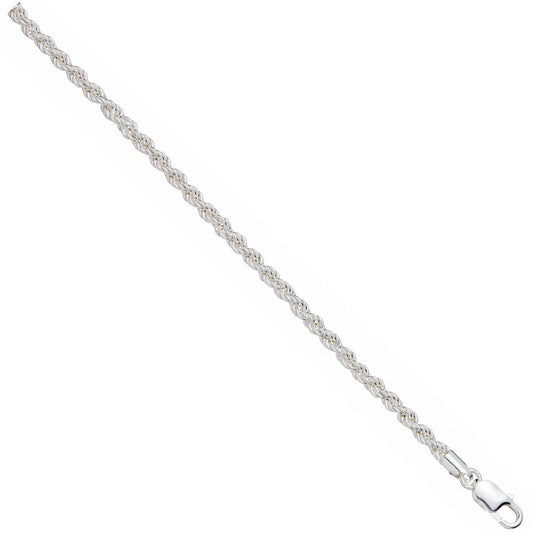 Silver 4.3mm Hollow Rope Chain/Bracelet - Fine Bracelet - Certified Authentic - Swiss Made – Luxury Jewellery by Imper