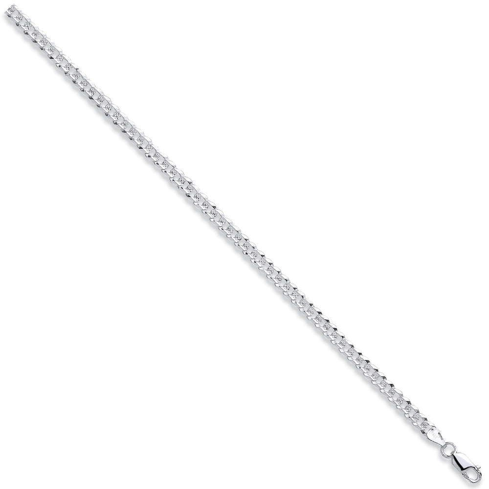 Silver 5mm Flat Pave Curb Chain – product view