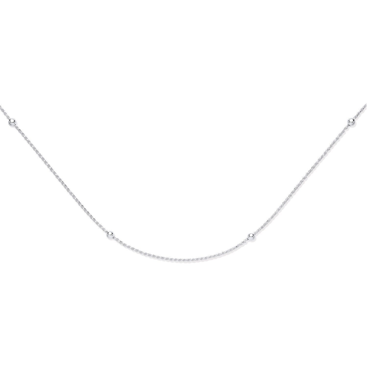 Silver Rope with Balls Chain - Fine Necklace - Certified Authentic - Swiss Made - UK Stock – Luxury Jewellery by Imper