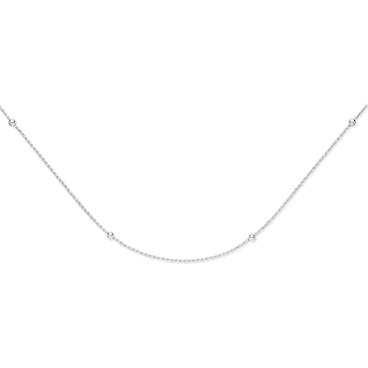 Silver Rope with Balls Chain