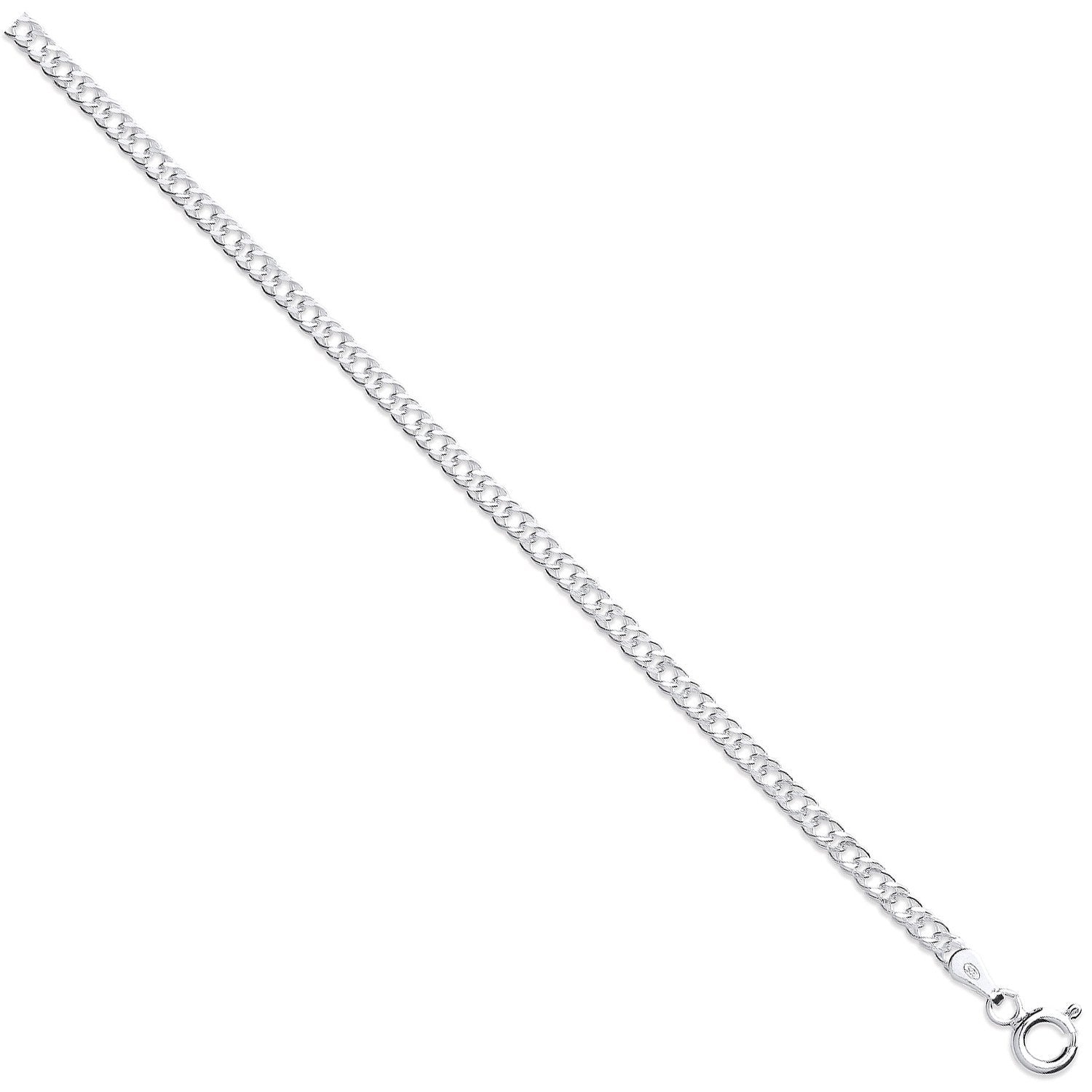 Silver 4mm Double Link Curb - Luxury Watch - Certified Authentic - Swiss Made - UK Stock – Luxury Watch by Imperial Ti