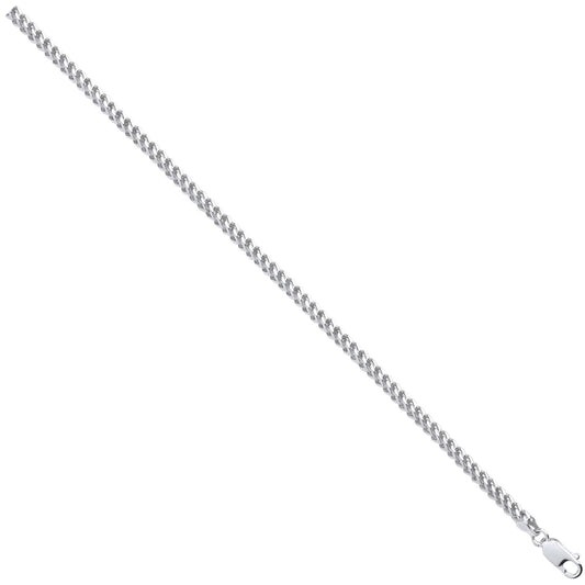 Silver 3mm Solid Franco Chain - Fine Necklace - Certified Authentic - Swiss Made - UK Stock – Luxury Jewellery by Impe