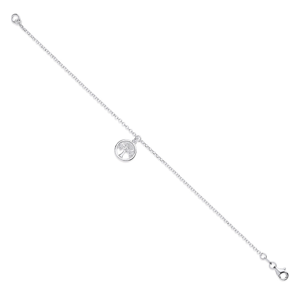 Silver Tree of Life Bracelet/Necklace 16" – product view