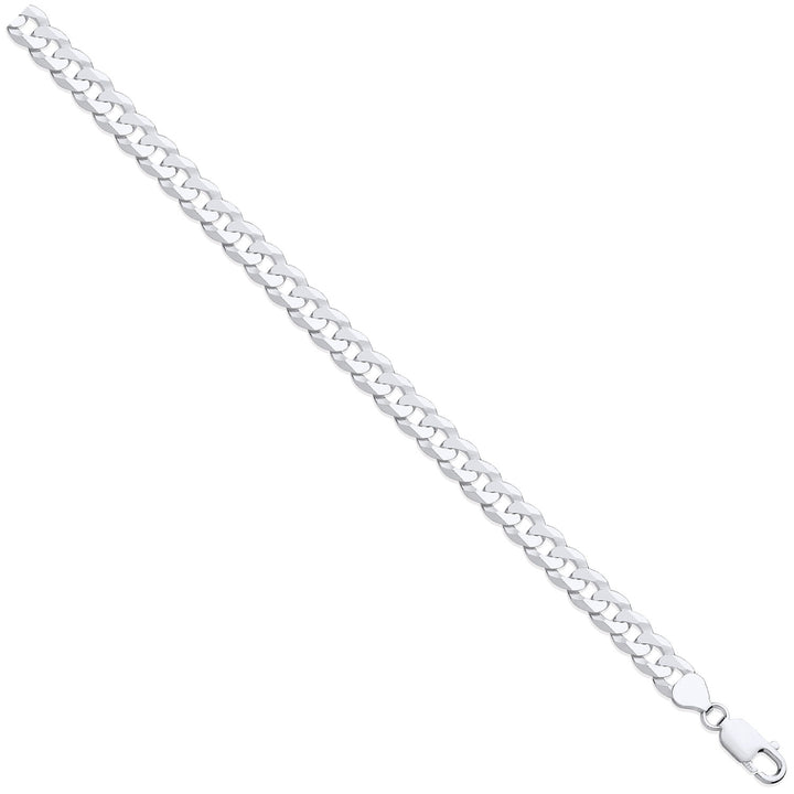 Silver 8mm Economy Flat Curb Chain