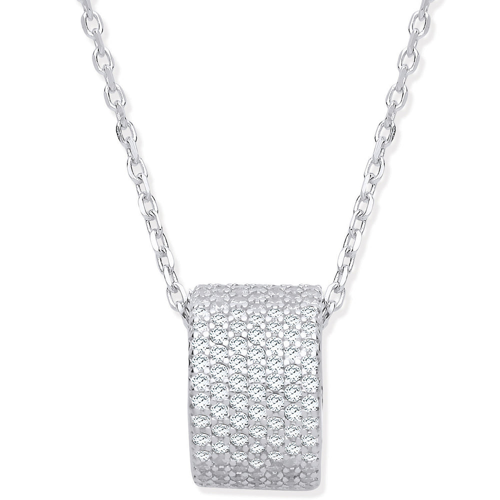 Silver Little Full ET Cubic Zirconia Ring on a 16" Chain