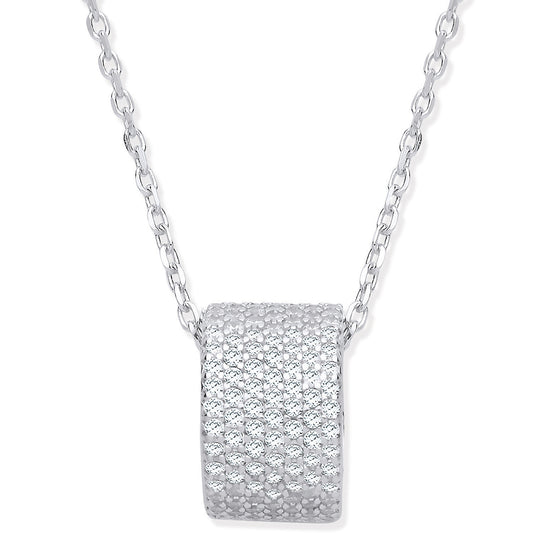 Silver Little Full ET Cubic Zirconia Ring on a 16" Chain