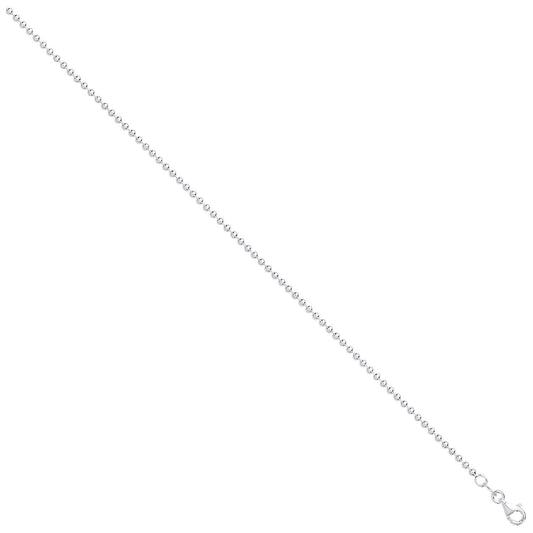 Silver 2mm Ball Bead Chain - Fine Necklace - Certified Authentic - Swiss Made - UK Stock – Luxury Jewellery by Imperia