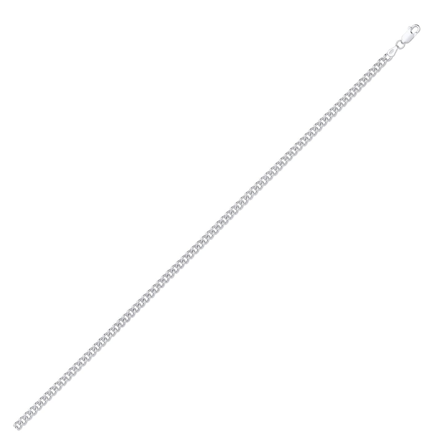 Silver 4.5mm Hollow Curb Chain - Fine Necklace - Certified Authentic - Swiss Made - UK Stock – Luxury Jewellery by Imp