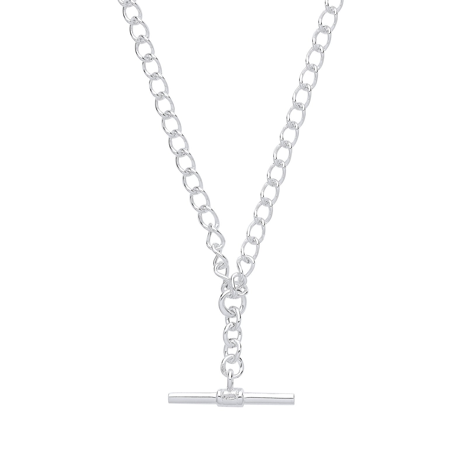 Silver Fancy T-Bar 18" Chain & 7.5" Ladies Bracelet - Fine Bracelet - Certified Authentic – Luxury Jewellery by Imperi