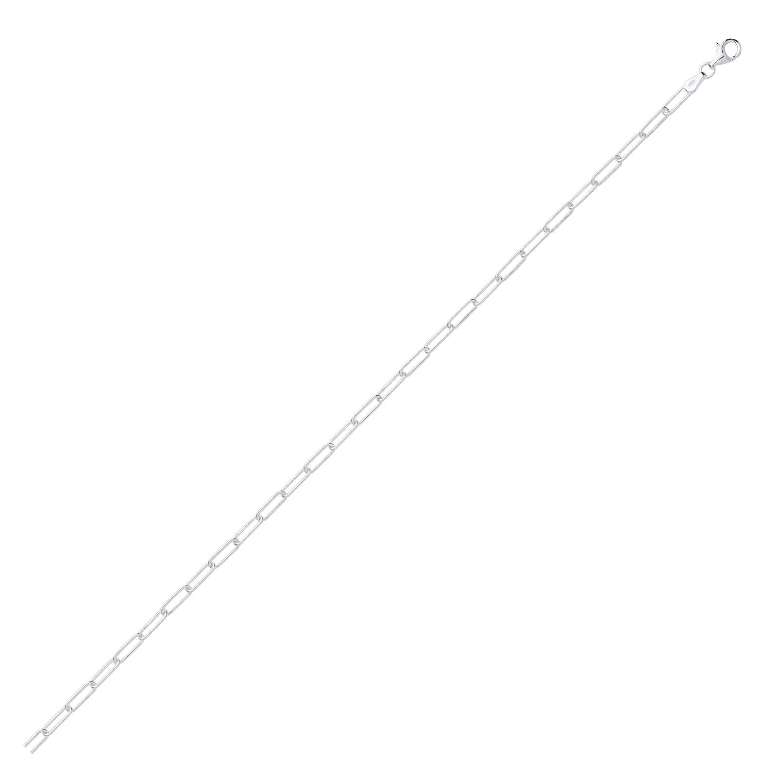 Silver 3.2mm Paper Clip Link Chain - Fine Necklace - Certified Authentic - Swiss Made – Luxury Jewellery by Imperial T