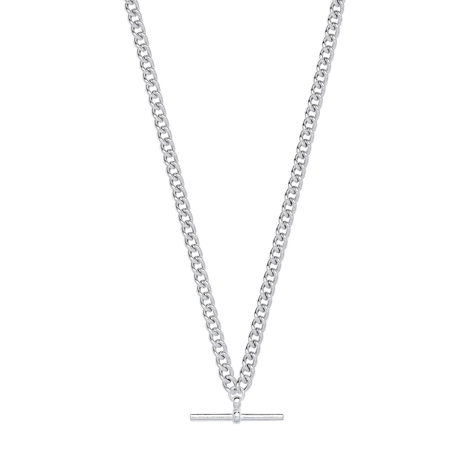 Silver T-Bar Pendant Curb Chain Necklace/Bracelet - Fine Bracelet - Certified Authentic – Luxury Jewellery by Imperial