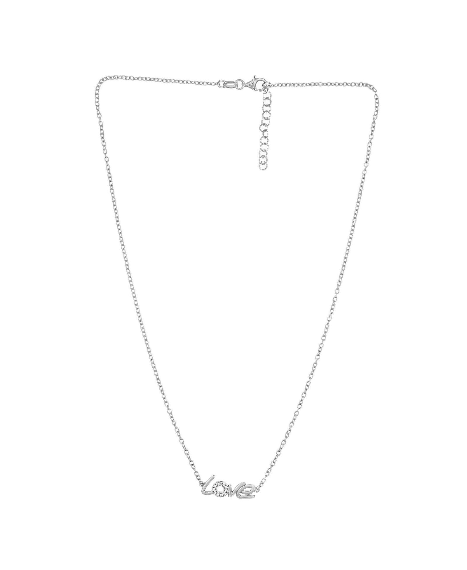 Silver Love 16" + 2” Extender Necklace/07" Bracelet - Fine Bracelet - Certified Authentic – Luxury Jewellery by Imperi