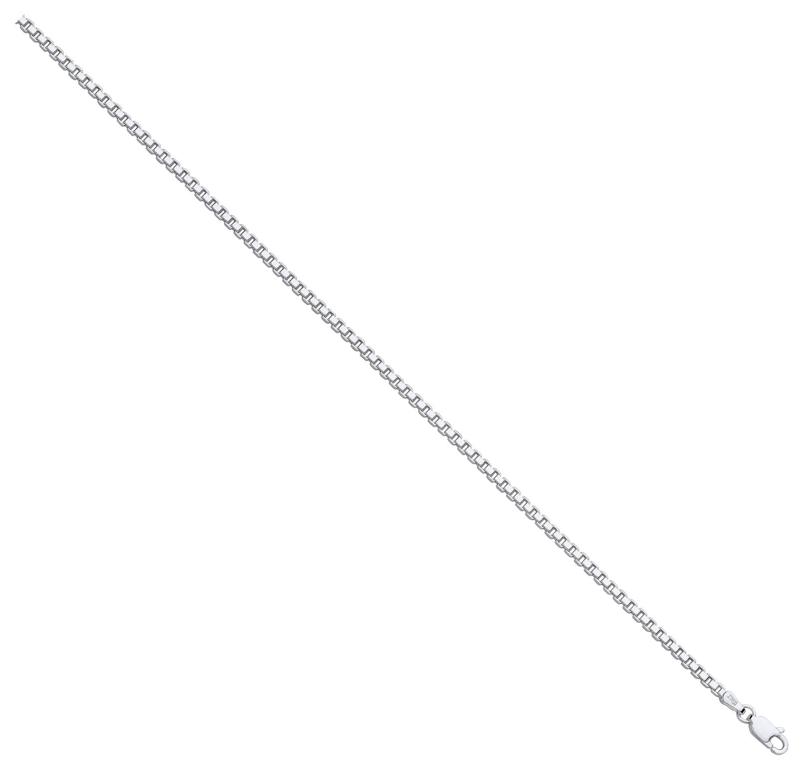 Silver 2.5mm Box Chain - Fine Necklace - Certified Authentic - Swiss Made - UK Stock – Luxury Jewellery by Imperial Ti