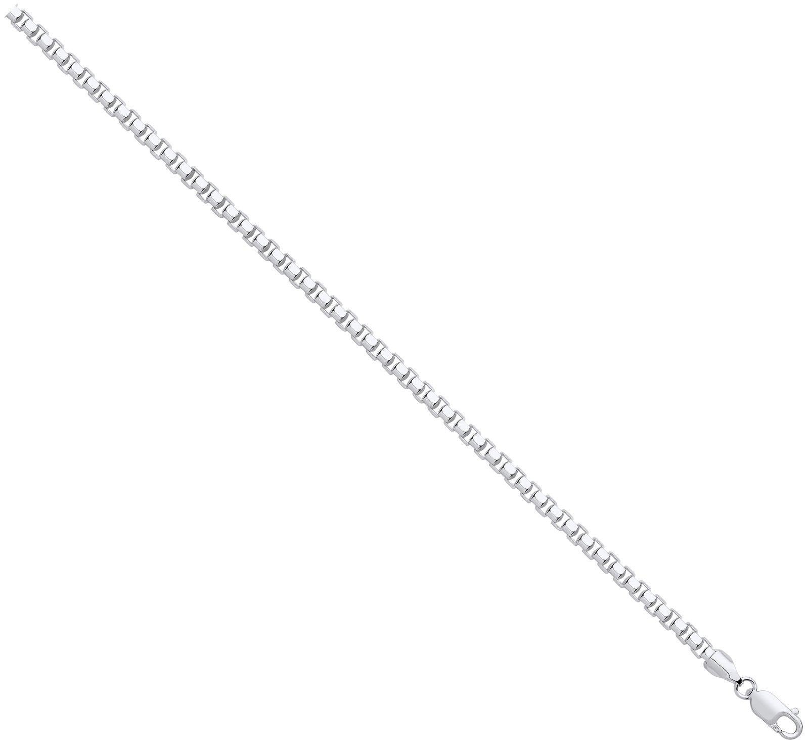 Silver 4mm Box Chain - Fine Necklace - Certified Authentic - Swiss Made - UK Stock - Insured – Luxury Jewellery by Imp