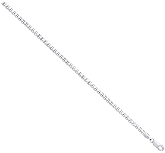 Silver 4mm Box Chain - Fine Necklace - Certified Authentic - Swiss Made - UK Stock - Insured – Luxury Jewellery by Imp