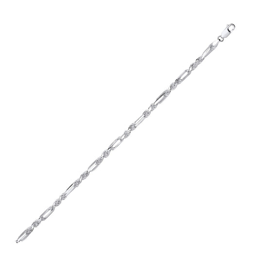 Silver 4.7mm Rope & Open Elongated Link Chain - Fine Necklace - Certified Authentic – Luxury Jewellery by Imperial Tim