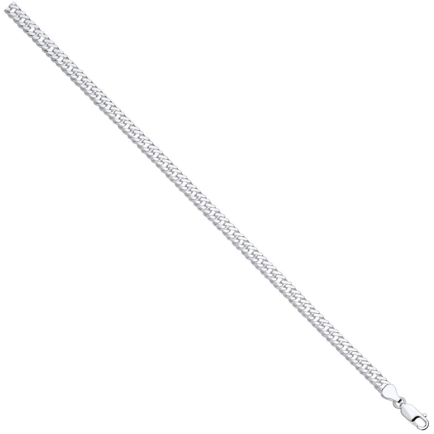 Silver Double Curb 6mm Chain - Fine Necklace - Certified Authentic - Swiss Made - UK Stock – Luxury Jewellery by Imper