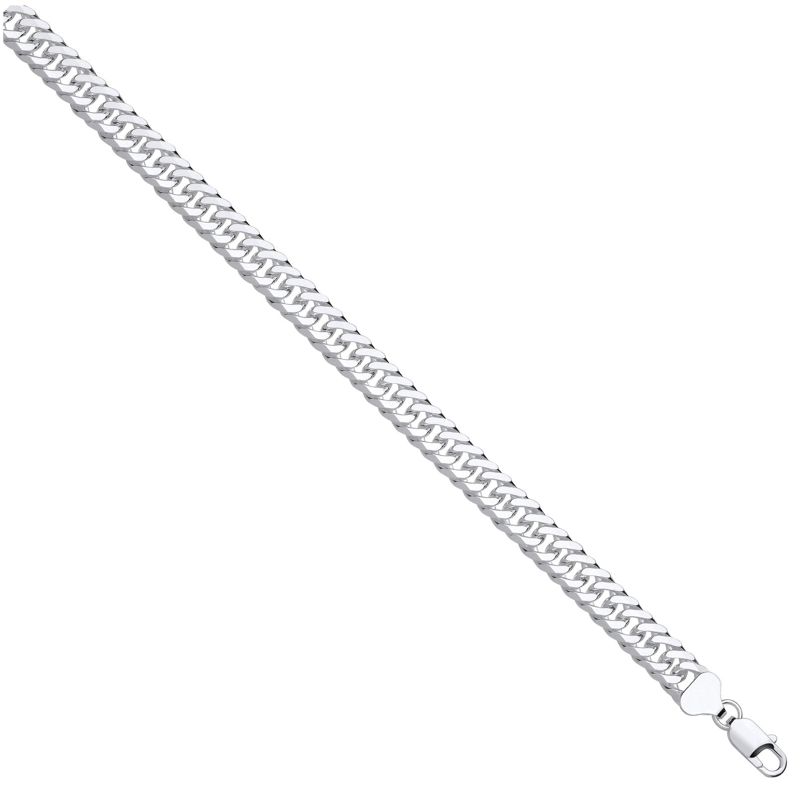 Silver Double Curb 9mm Chain - Fine Necklace - Certified Authentic - Swiss Made - UK Stock – Luxury Jewellery by Imper
