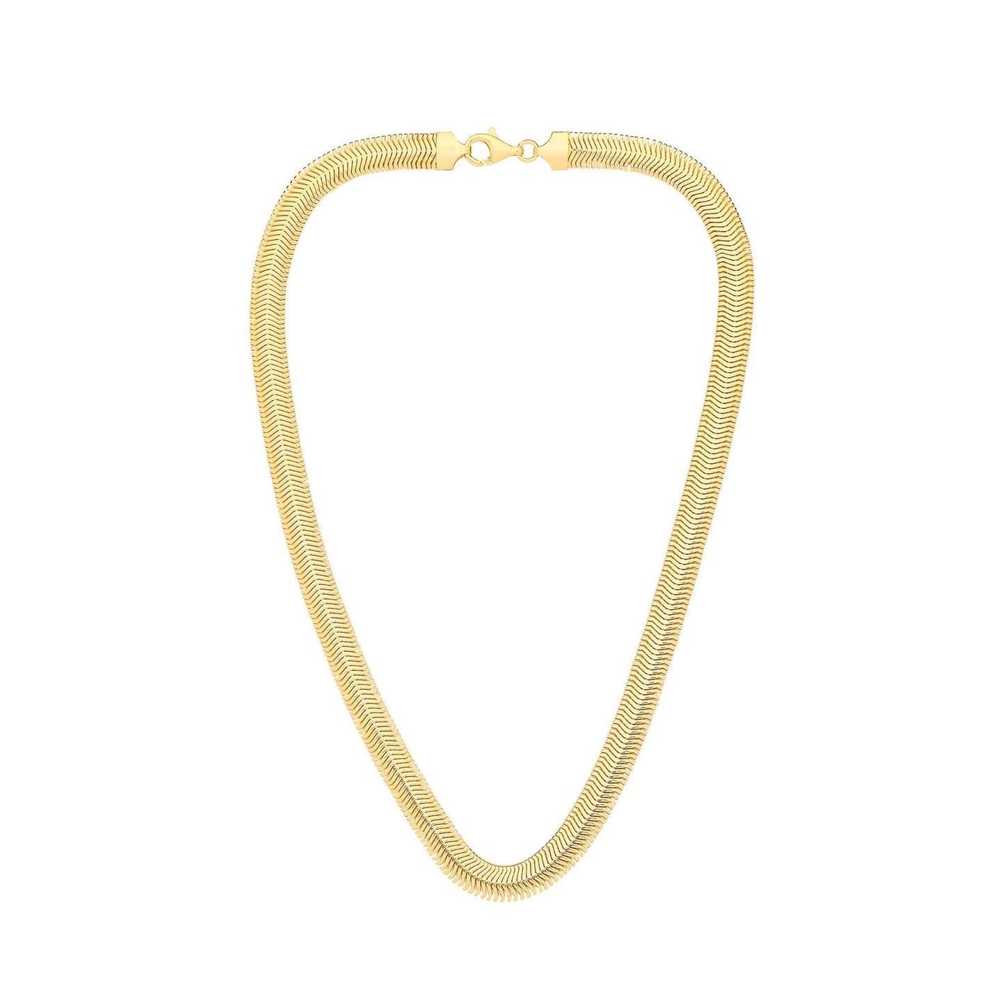 Silver Yellow Gold Plated 8.0mm Herringbone 17" Collarette/7.5"bracelet - Fine Ring – Luxury Jewellery by Imperial Tim