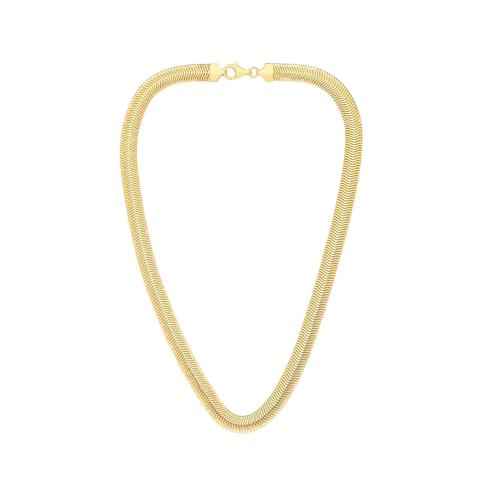 Silver Yellow Gold Plated 8.0mm Herringbone 17" Collarette/7.5"bracelet - Fine Ring – Luxury Jewellery by Imperial Tim