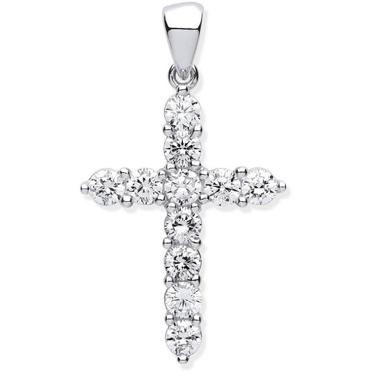 Silver Cubic Zirconia Cross - Luxury Watch - Certified Authentic - Swiss Made - UK Stock – Luxury Watch by Imperial Ti