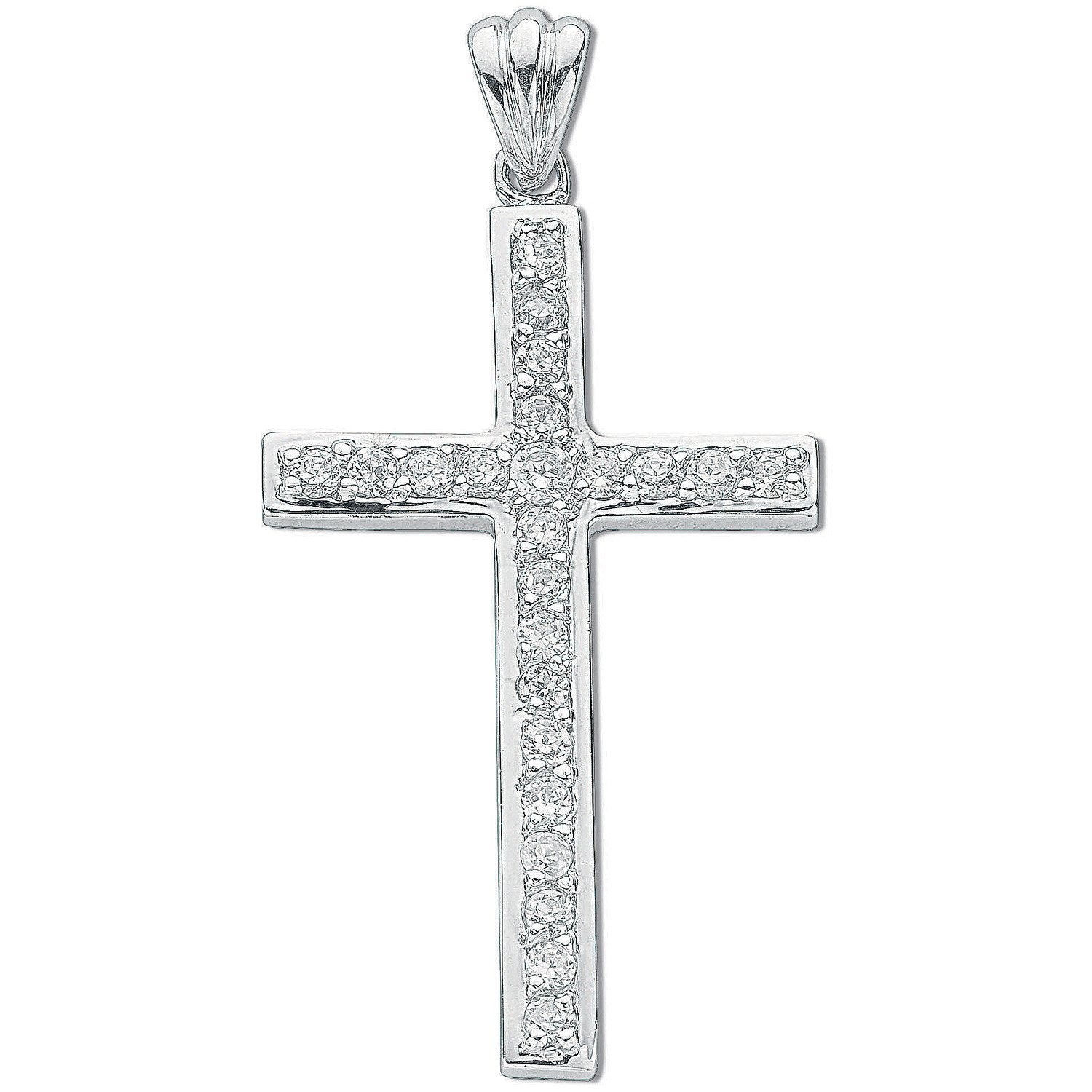 Silver Cubic Zirconia Cross - Luxury Watch - Certified Authentic - Swiss Made - UK Stock – Luxury Watch by Imperial Ti