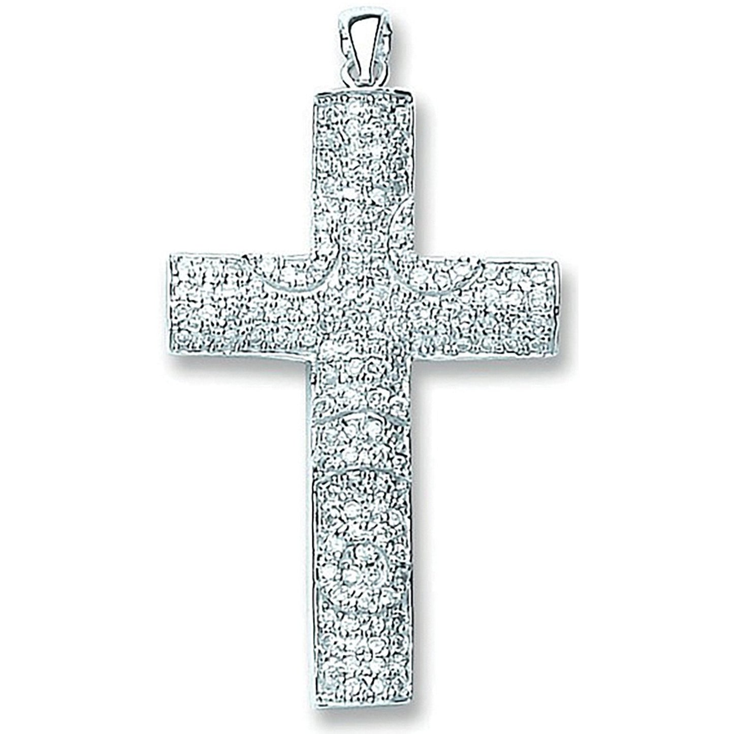 Silver Pave Set Cubic Zirconia Cross - Luxury Watch - Certified Authentic - Swiss Made – Luxury Watch by Imperial Time