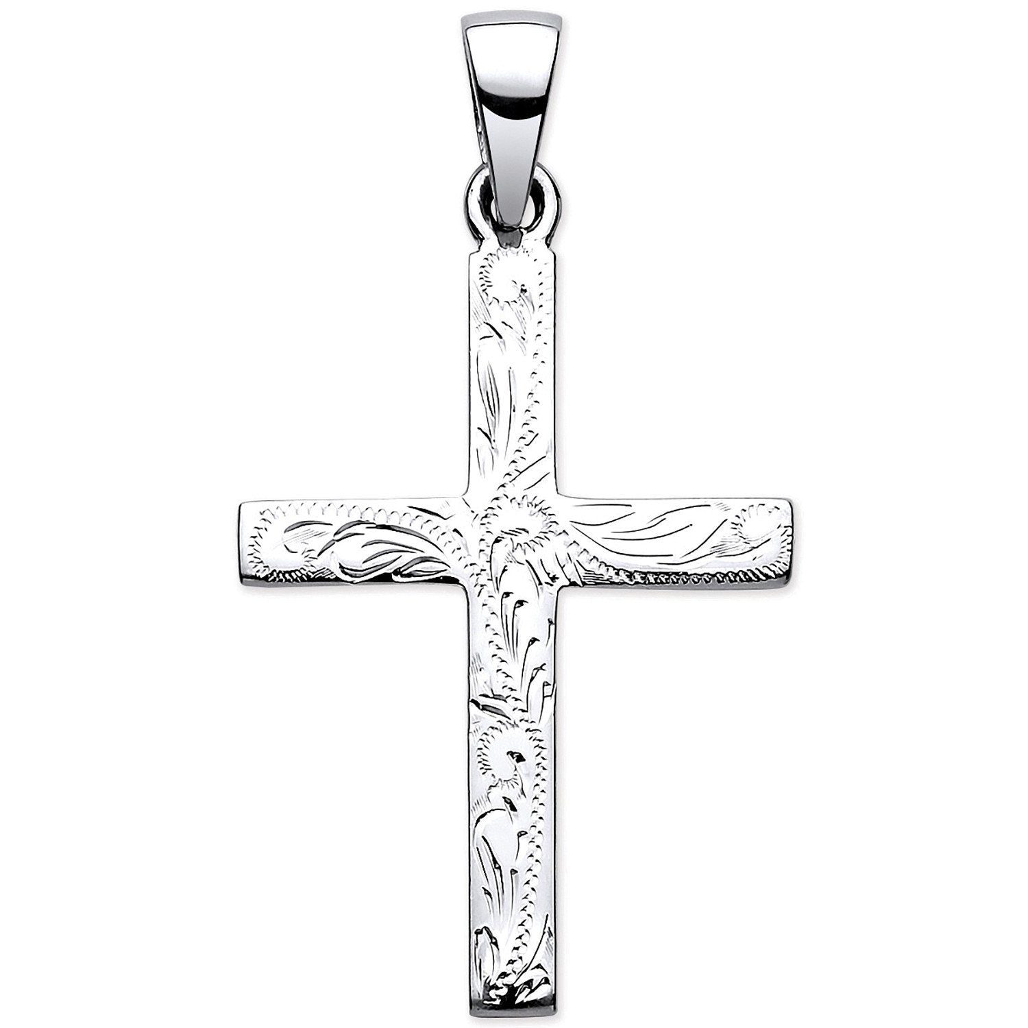 Silver Solid Cross with Design and Plain Back - Luxury Watch - Certified Authentic - Swiss Ma – Luxury Watch by Imperi