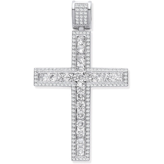 Silver Cubic Zirconia Fancy Cross - Luxury Watch - Certified Authentic - Swiss Made – Luxury Watch by Imperial Time UK