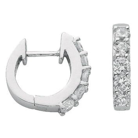 Silver Cubic Zirconia Huggies - Luxury Watch - Certified Authentic - Swiss Made - UK Stock – Luxury Watch by Imperial