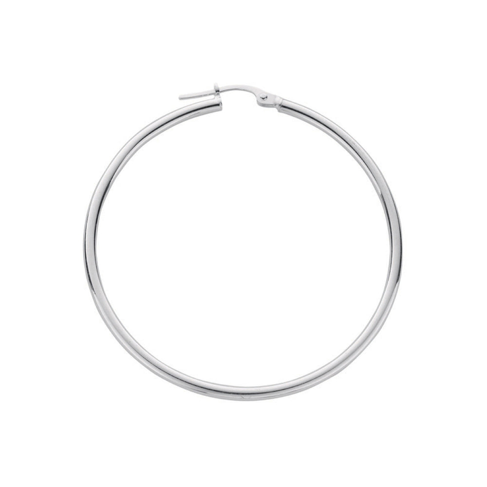 Silver Hoop Earrings – product view