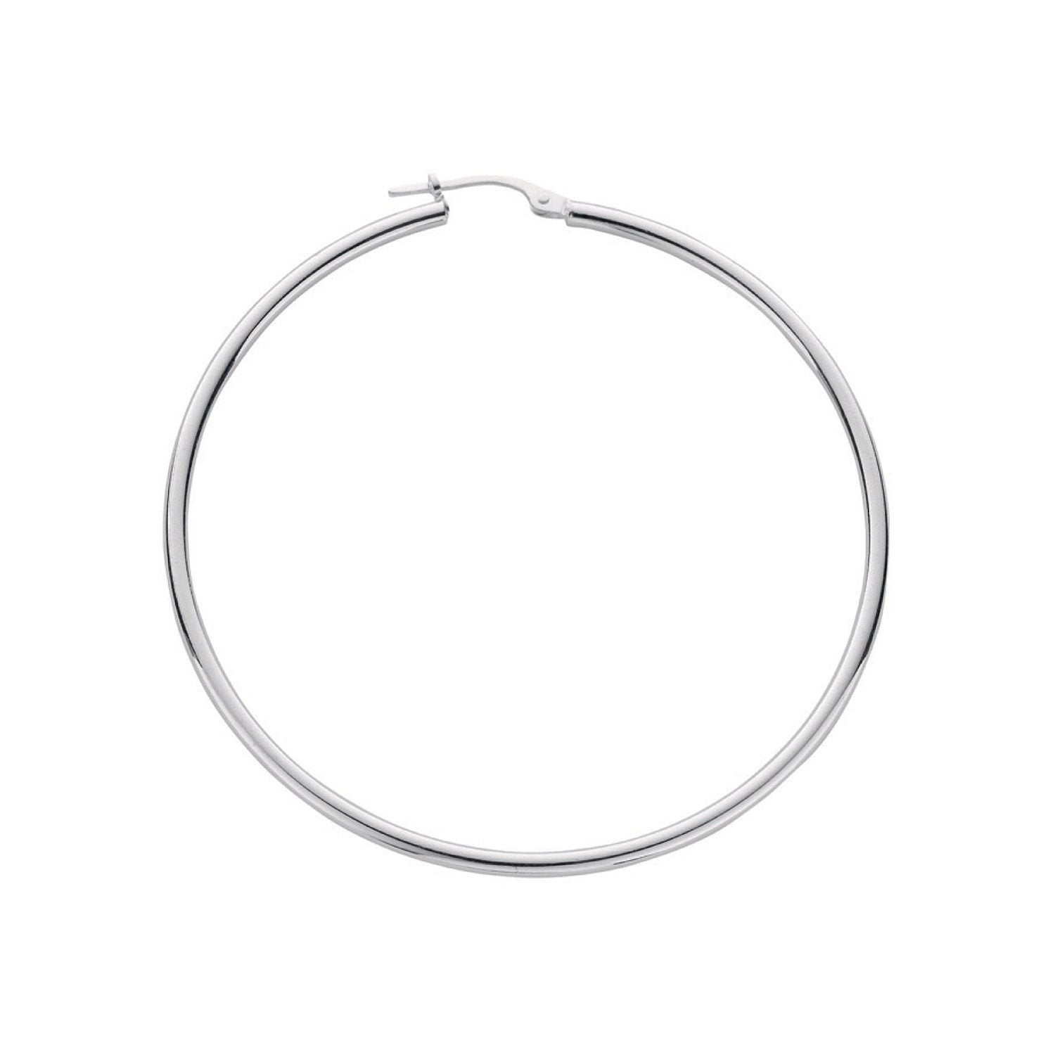 Silver Hoop Earrings - Fine Ring - Certified Authentic - Swiss Made - UK Stock - Insured Deli – Luxury Jewellery by Im