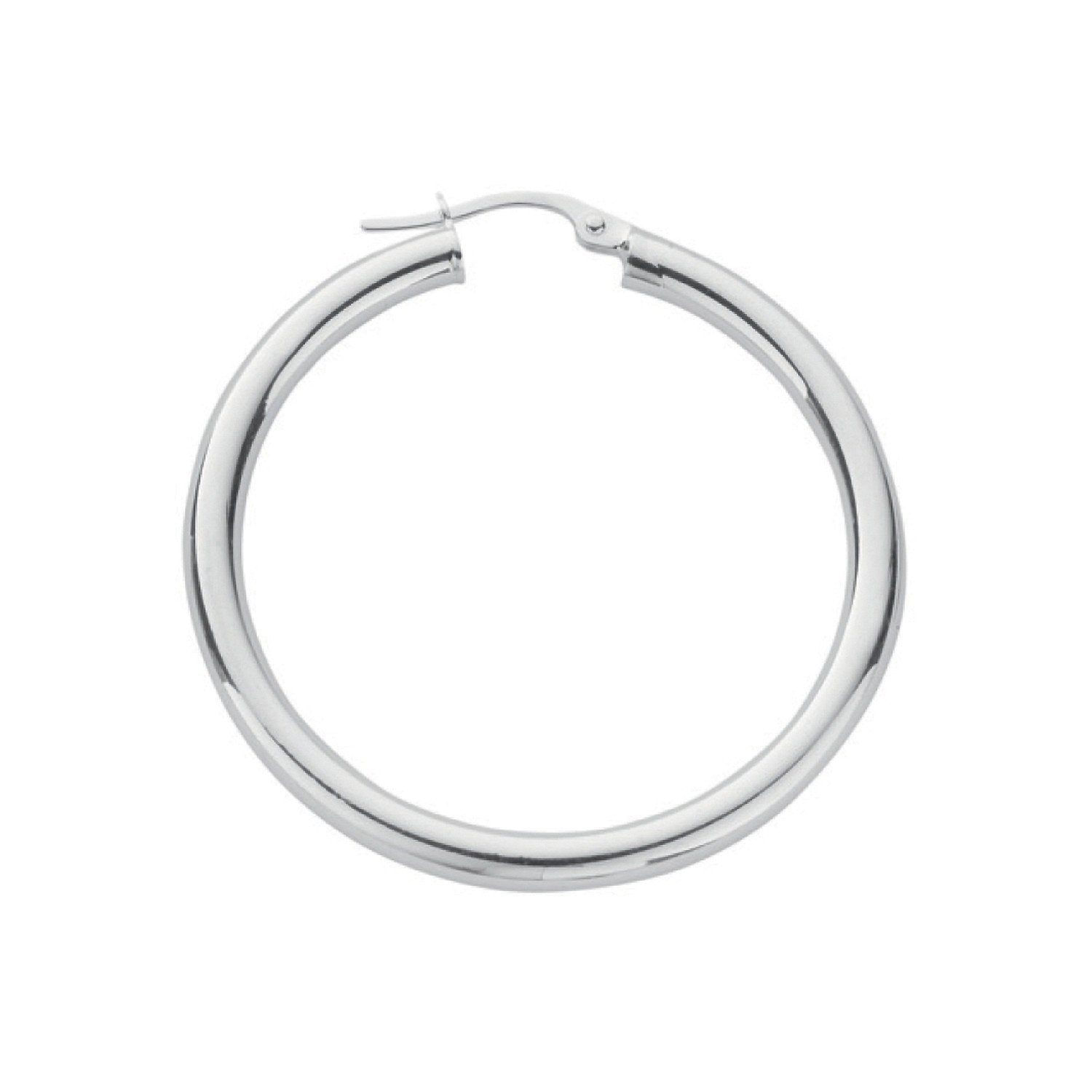 Silver Hoop Earrings - Fine Ring - Certified Authentic - Swiss Made - UK Stock - Insured Deli – Luxury Jewellery by Im