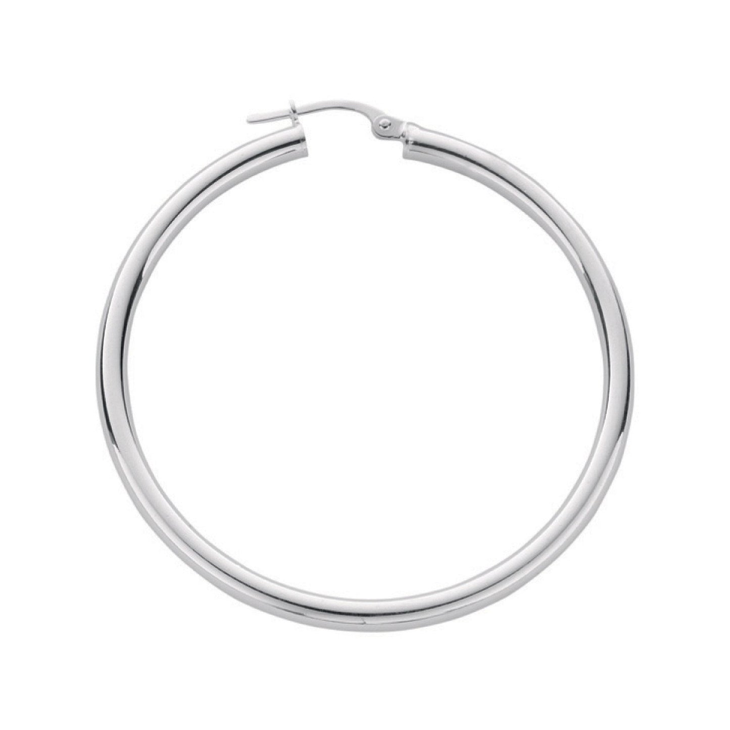 Silver Hoop Earrings - Fine Ring - Certified Authentic - Swiss Made - UK Stock - Insured Deli – Luxury Jewellery by Im