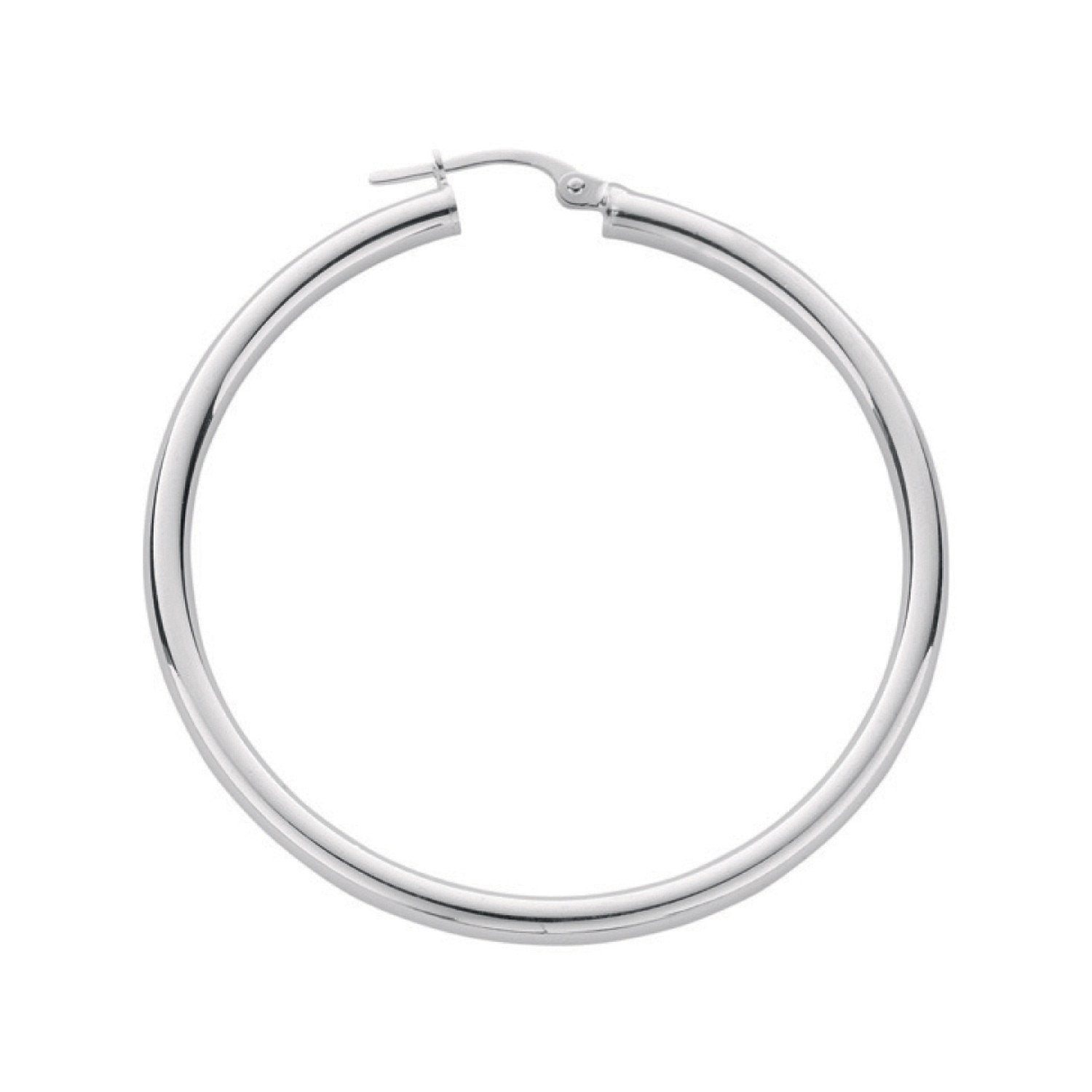 Silver Hoop Earrings - Fine Ring - Certified Authentic - Swiss Made - UK Stock - Insured Deli – Luxury Jewellery by Im