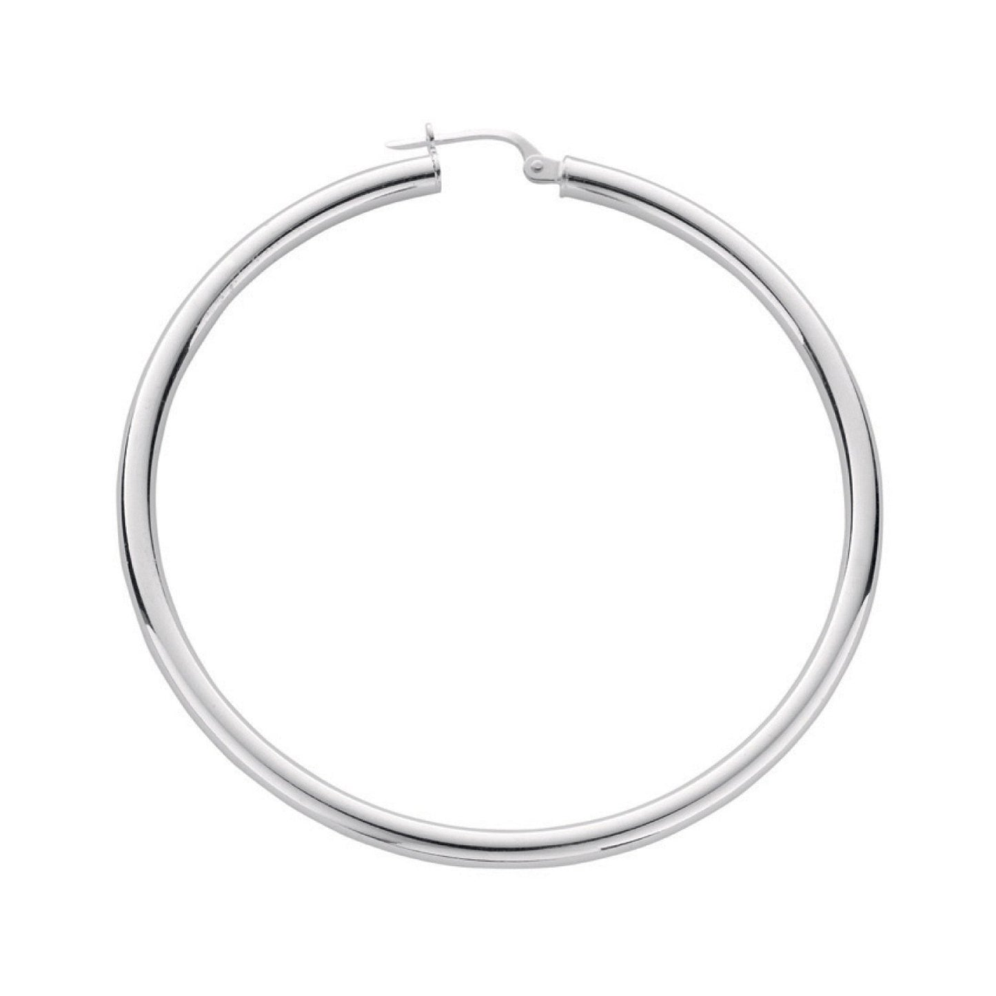 Silver Hoop Earrings - Fine Ring - Certified Authentic - Swiss Made - UK Stock - Insured Deli – Luxury Jewellery by Im