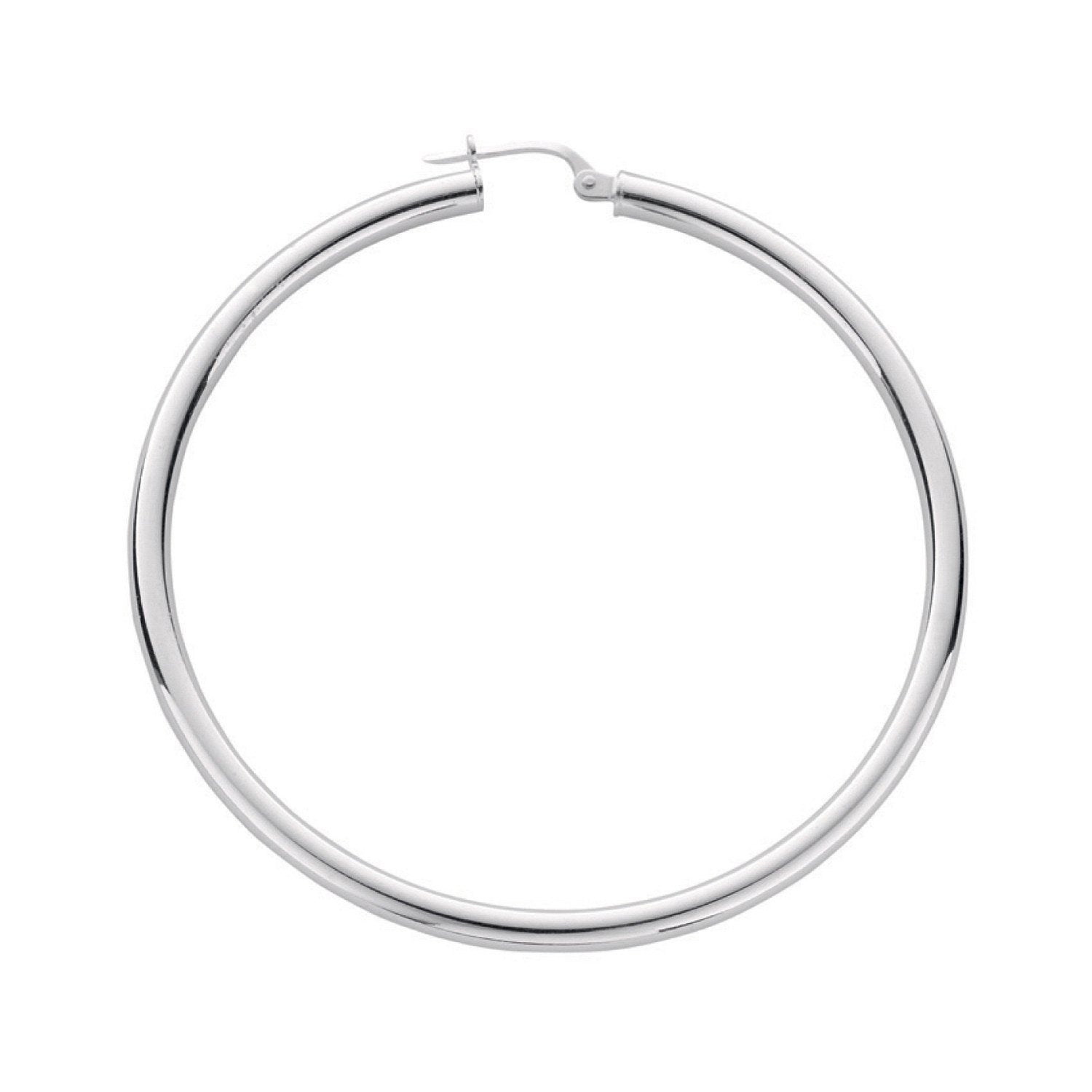 Silver Hoop Earrings - Fine Ring - Certified Authentic - Swiss Made - UK Stock - Insured Deli – Luxury Jewellery by Im