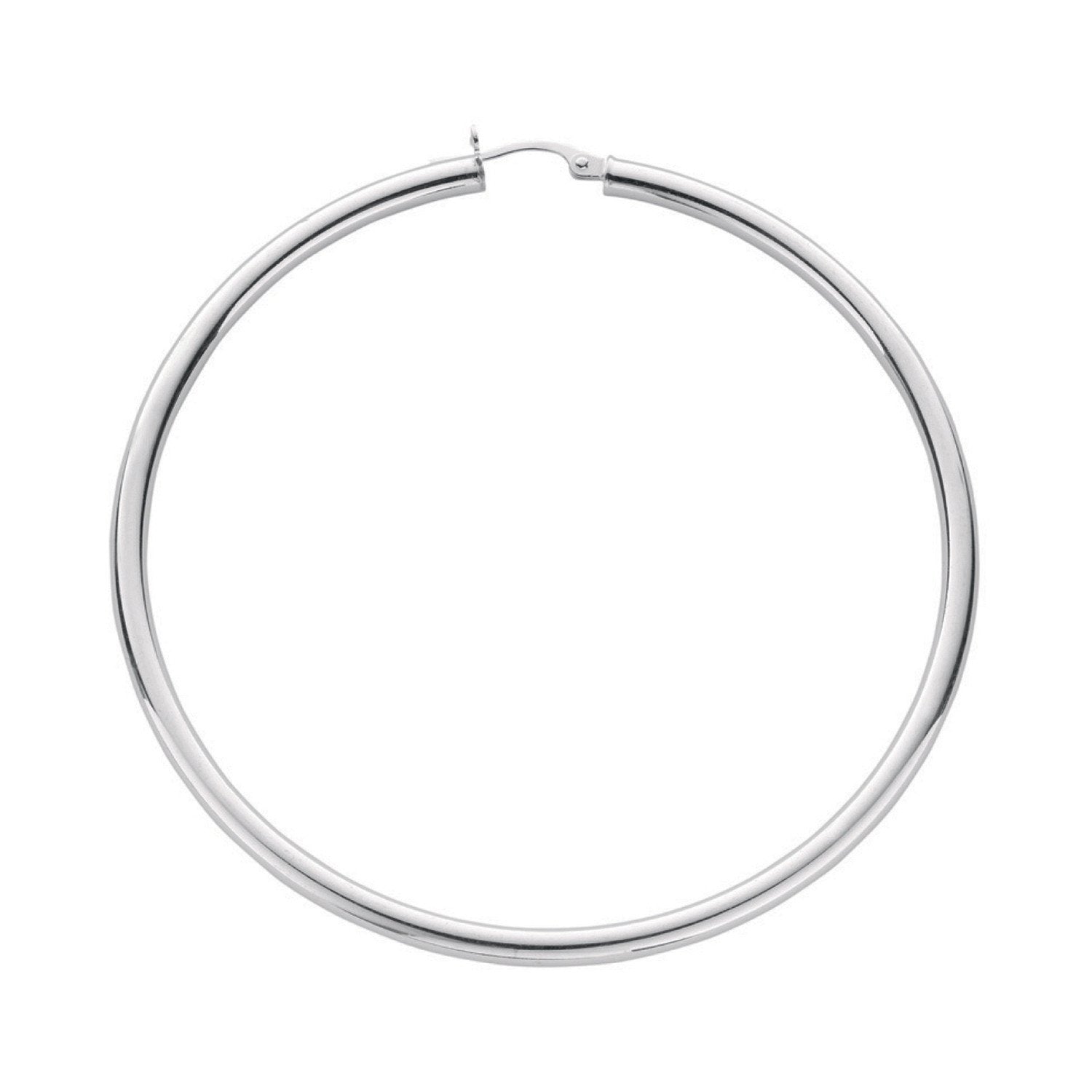 Silver Hoop Earrings - Fine Ring - Certified Authentic - Swiss Made - UK Stock - Insured Deli – Luxury Jewellery by Im