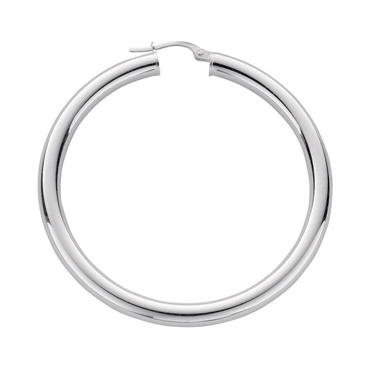 Silver Hoop Earrings - Fine Ring - Certified Authentic - Swiss Made - UK Stock - Insured Deli – Luxury Jewellery by Im