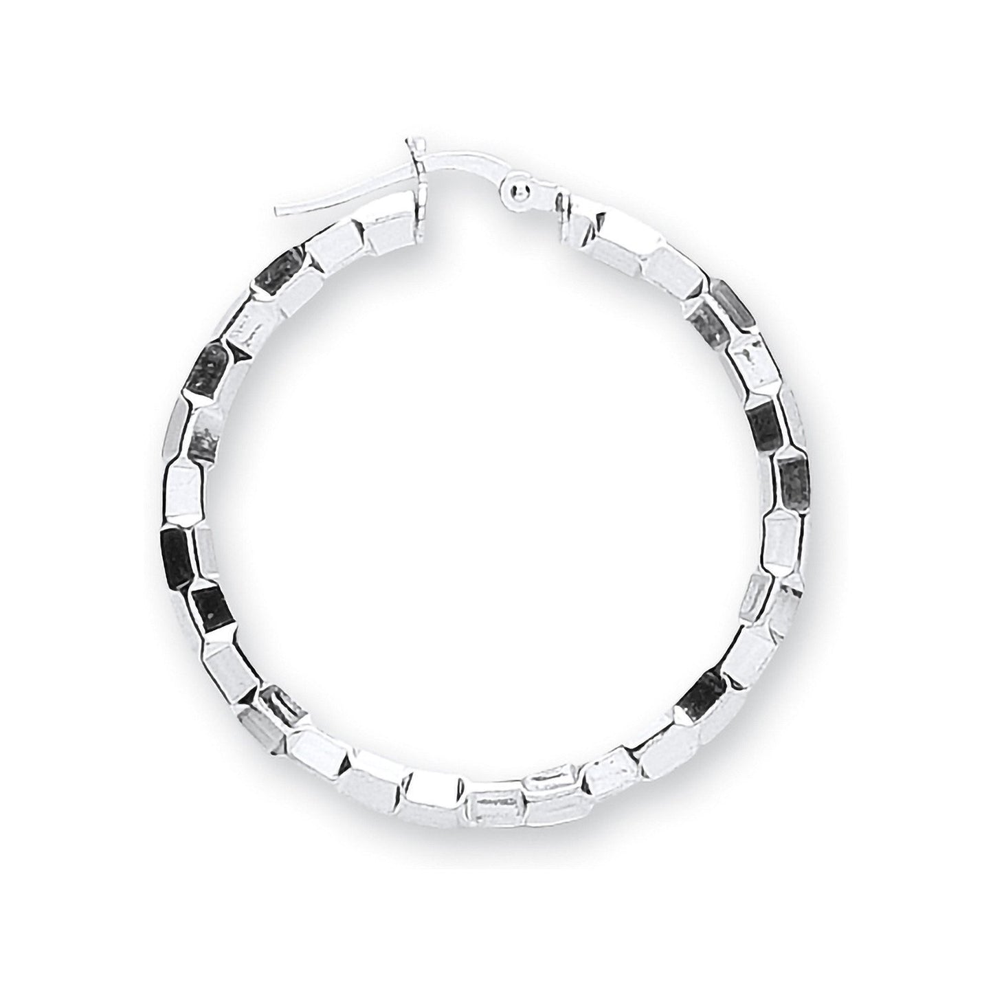 Silver Fancy Hoop Earrings - Fine Ring - Certified Authentic - Swiss Made - UK Stock – Luxury Jewellery by Imperial Ti