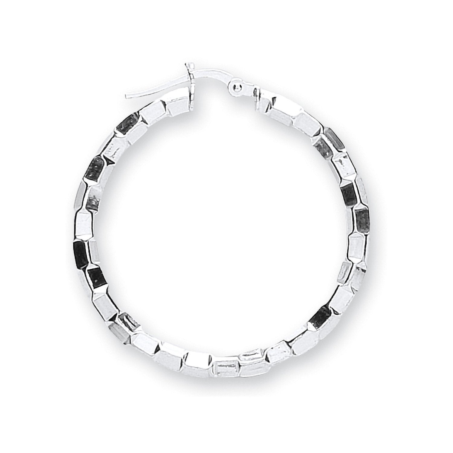 Silver Fancy Hoop Earrings - Fine Ring - Certified Authentic - Swiss Made - UK Stock – Luxury Jewellery by Imperial Ti