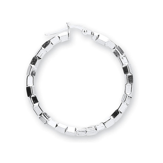 Silver Fancy Hoop Earrings - Fine Ring - Certified Authentic - Swiss Made - UK Stock – Luxury Jewellery by Imperial Ti