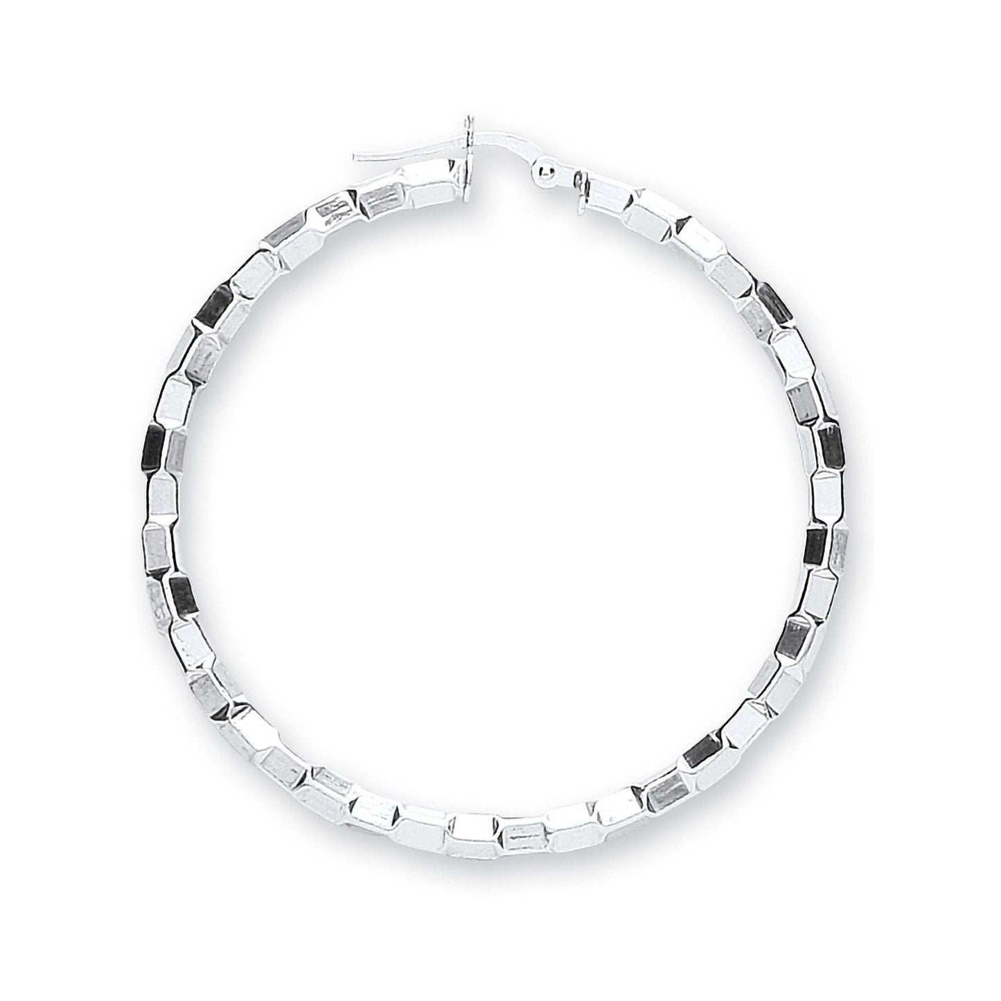 Silver Fancy Hoop Earrings - Fine Ring - Certified Authentic - Swiss Made - UK Stock – Luxury Jewellery by Imperial Ti