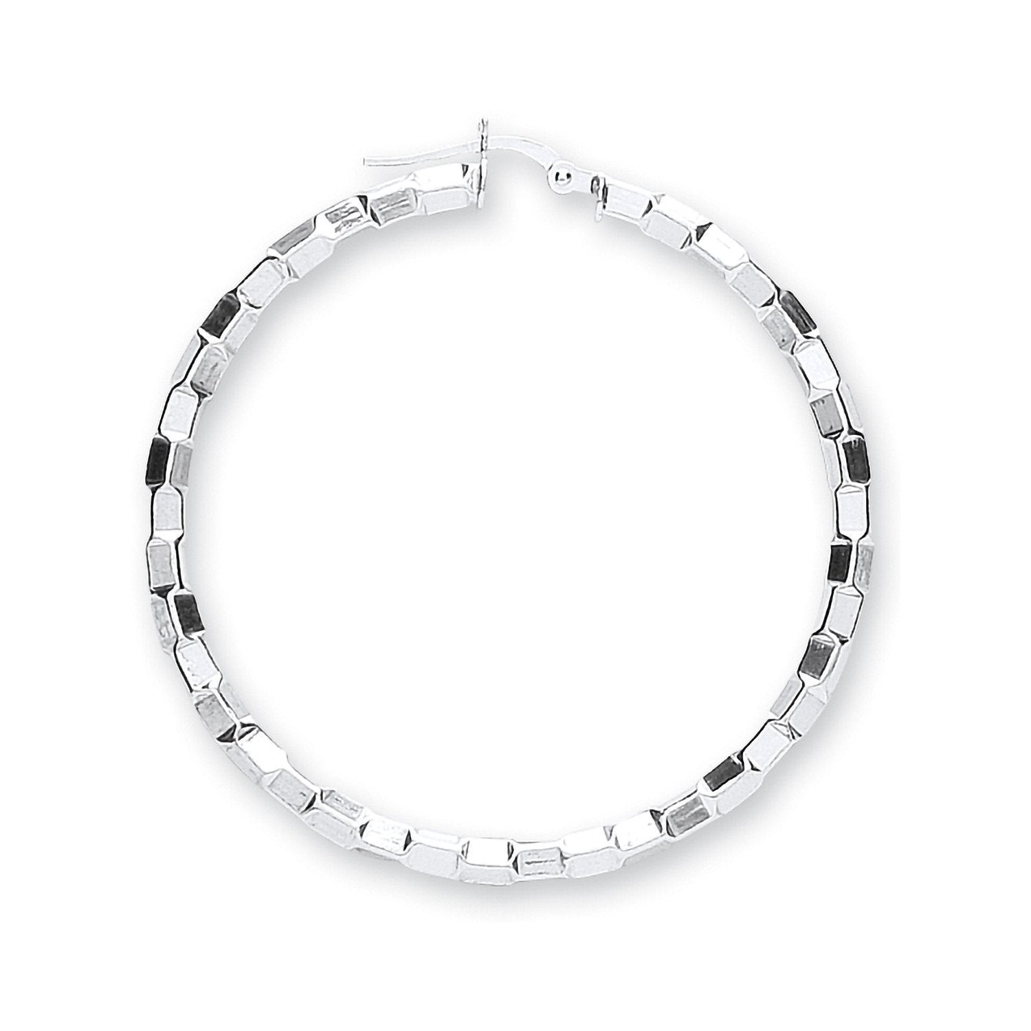 Silver Fancy Hoop Earrings - Fine Ring - Certified Authentic - Swiss Made - UK Stock – Luxury Jewellery by Imperial Ti