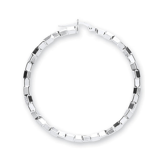 Silver Fancy Hoop Earrings - Fine Ring - Certified Authentic - Swiss Made - UK Stock – Luxury Jewellery by Imperial Ti