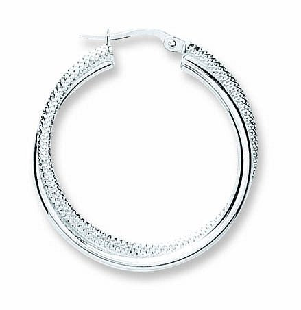 Silver Double Hoop Earrings - Fine Ring - Certified Authentic - Swiss Made - UK Stock – Luxury Jewellery by Imperial T