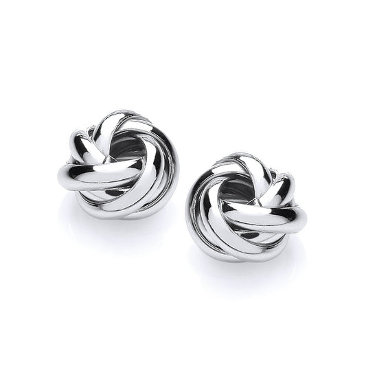 Silver Knot Stud - Luxury Watch - Certified Authentic - Swiss Made - UK Stock - Insured Deliv – Luxury Watch by Imperi